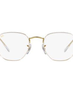 اطار طبي RAYBAN للرجال والنساء مربع لون أبيض و ذهبي - RX6448 3104