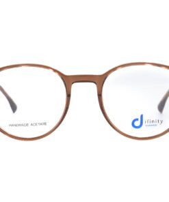اطار طبي DIFINITY للرجال والنساء دائري لون بني شفاف - HA99 C11