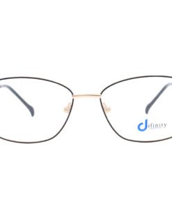 اطار طبي DIFINITY للنساء بيضاوي لون أسود و ذهبي - YY9538 C1