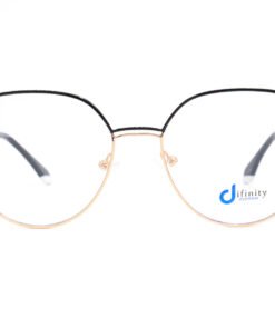 اطار طبي DIFINITY للنساء دائري لون أسود و ذهبي - YY9523 C1