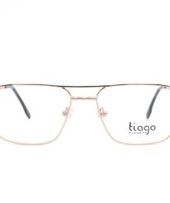 اطار طبي TIAGO مع عدسات حماية من الأشعة الزرقاء للرجال مستطيل لون ذهبي - 1309 C6