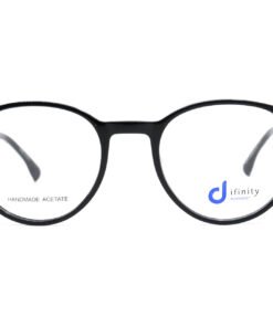 اطار طبي DIFINITY مع عدسات حماية من الأشعة الزرقاء للرجال والنساء دائري لون أسود - HA99 C1