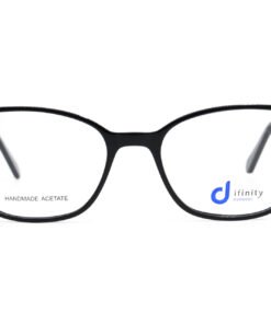 اطار طبي DIFINITY مع عدسات حماية من الأشعة الزرقاء للنساء كات آي لون أسود و فضي - HA68 C7
