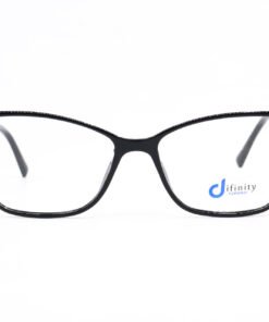 اطار طبي DIFINITY مع عدسات حماية من الأشعة الزرقاء للنساء كات آي لون أسود و ذهبي - T831 C1