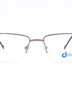 اطار طبي DIFINITY مع عدسات حماية من الأشعة الزرقاء للرجال مستطيل لون أسود و فضي - IP586 C2