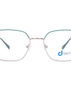 اطار طبي DIFINITY للنساء مستطيل لون فضي و أخضر - M3007 C4