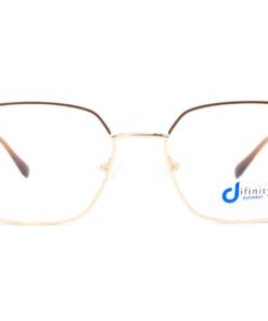 اطار طبي DIFINITY للرجال والنساء مربع لون ذهبي و بني - M3007 C3