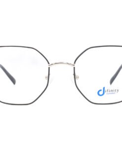 اطار طبي DIFINITY للرجال والنساء مضلع لون فضي و رمادي - M3009 C1