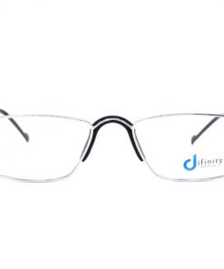 اطار طبي DIFINITY للرجال والنساء مستطيل لون فضي - 12196 C2