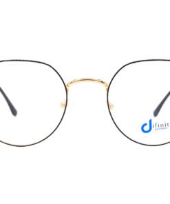 اطار طبي DIFINITY للرجال والنساء دائري لون أسود و ذهبي - IP12008 C6