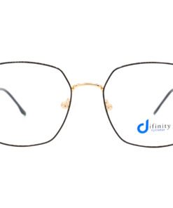 اطار طبي DIFINITY للنساء مربع لون أسود و ذهبي - 12280 C1