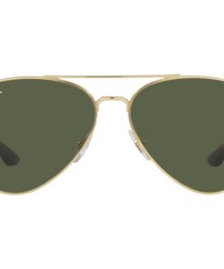 نظارة شمسية RAYBAN للرجال آفياتو لون ذهبي و نمري - RB3675 00131