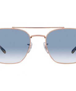نظارة شمسية RAYBAN للرجال والنساء مستطيل لون ذهبي و وردي - RB3707 92023F