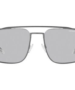 نظارة شمسية EMPORIO ARMANI للرجال مستطيل لون رمادي غامق - EA2139 300387
