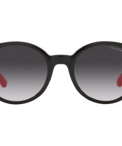 نظارة شمسية EMPORIO ARMANI للرجال والنساء دائري لون أسود و أحمر - EA4185 50178G