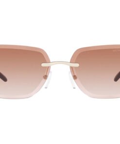 نظارة شمسية MICHEL KORS للنساء مستطيل لون ذهبي فاتح - MK1122B 101513