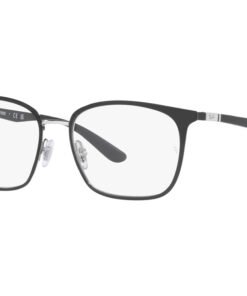 اطار طبي RAYBAN للرجال مربع لون أسود و فضي - RX6486 2861
