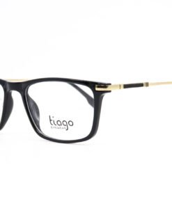 اطار طبي TIAGO للرجال مستطيل لون أسود و ذهبي - RY22630 C1
