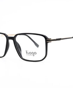 اطار طبي TIAGO مع عدسات حماية من الأشعة الزرقاء للرجال مربع لون أسود و ذهبي - RY22660 C1