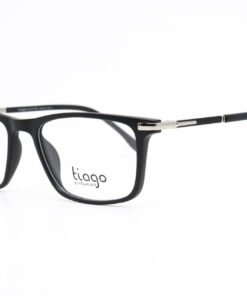اطار طبي TIAGO مع عدسات حماية من الأشعة الزرقاء للرجال والنساء مستطيل لون أسود و فضي - RY22676 C2