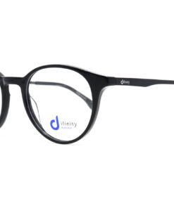 اطار طبي DIFINITY مع عدسات حماية من الأشعة الزرقاء للرجال والنساء دائري لون أسود - HA99 C1