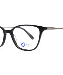 اطار طبي DIFINITY مع عدسات حماية من الأشعة الزرقاء للنساء كات آي لون أسود و فضي - HA68 C7