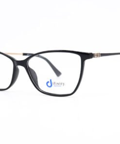 اطار طبي DIFINITY مع عدسات حماية من الأشعة الزرقاء للنساء كات آي لون أسود و ذهبي - T831 C1