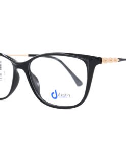 اطار طبي DIFINITY مع عدسات حماية من الأشعة الزرقاء للنساء كات آي لون أسود و ذهبي - IP15038 C1