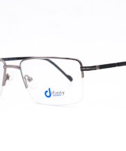 اطار طبي DIFINITY مع عدسات حماية من الأشعة الزرقاء للرجال مستطيل لون أسود و فضي - IP586 C2