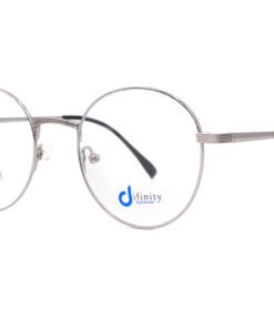 اطار طبي DIFINITY مع عدسات حماية من الأشعة الزرقاء للرجال والنساء دائري لون فضي - IP623 C2