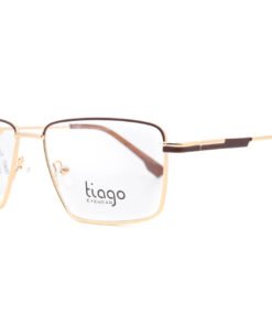 اطار طبي TIAGO للرجال مستطيل لون ذهبي و بني - RY22690 C3
