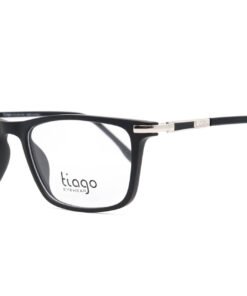 اطار طبي TIAGO للرجال والنساء مستطيل لون أسود و فضي - RY22633 C2
