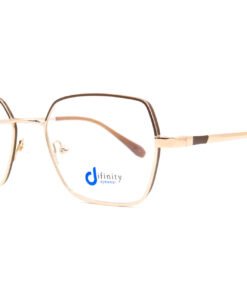 اطار طبي DIFINITY للرجال والنساء مربع لون ذهبي و بني - M3007 C3
