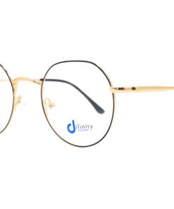 اطار طبي DIFINITY للرجال والنساء دائري لون أسود و ذهبي - IP12008 C6