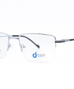 اطار طبي DIFINITY للرجال مستطيل لون أسود و فضي - 12268 C5