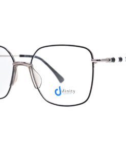 اطار طبي DIFINITY للنساء مربع لون أسود و فضي - 12182 C2