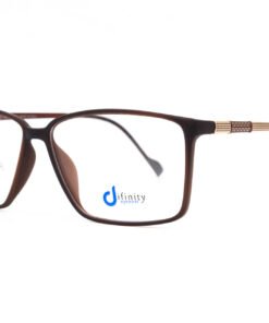 اطار طبي DIFINITY للرجال مستطيل لون بني و ذهبي - IP15025 C5