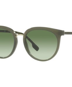 نظارة شمسية BURBERRY للنساء دائري لون أخضر - BE4316 40098E