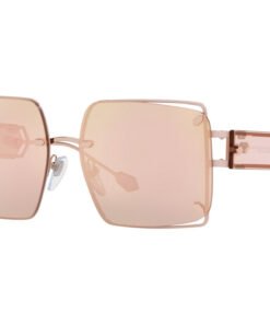 نظارة شمسية BVLGARI للنساء مربع لون ذهبي و وردي - BV6171 206384