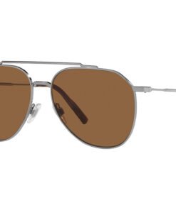 نظارة شمسية DOLCE&GABBANA للرجال آفياتو لون رمادي غامق - DG2296 473