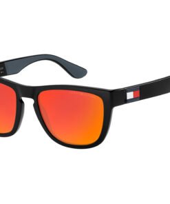 نظارة شمسية TOMMY HILFIGER للرجال مستطيل لون أسود - TH 1557/S 807/UZ