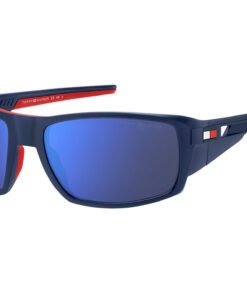 نظارة شمسية TOMMY HILFIGER للرجال مستطيل لون أزرق - TH 1911/S FLL/ZS