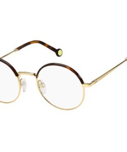 اطار طبي TOMMY HILFIGER للنساء دائري لون نمري و ذهبي - TH 1838 06J/21