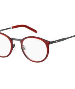اطار طبي TOMMY HILFIGER للرجال والنساء دائري لون رمادي و أحمر - TH 1845 C9A/23