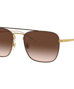نظارة شمسية RAYBAN للرجال مستطيل لون بني و ذهبي - RB3588 905513
