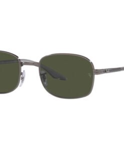 نظارة شمسية RAYBAN للرجال مستطيل لون رمادي غامق - RB3690 00431