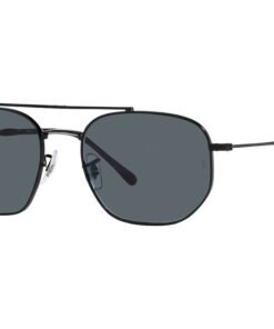 نظارة شمسية RAYBAN للرجال والنساء مستطيل لون أسود - RB3707 9257R5