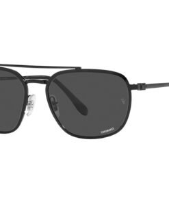 نظارة شمسية RAYBAN للرجال مستطيل لون أسود - RB3708 2K8