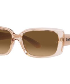 نظارة شمسية RAYBAN للنساء مستطيل لون بني شفاف - RB4389 6644M2