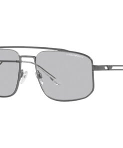 نظارة شمسية EMPORIO ARMANI للرجال مستطيل لون رمادي غامق - EA2139 300387